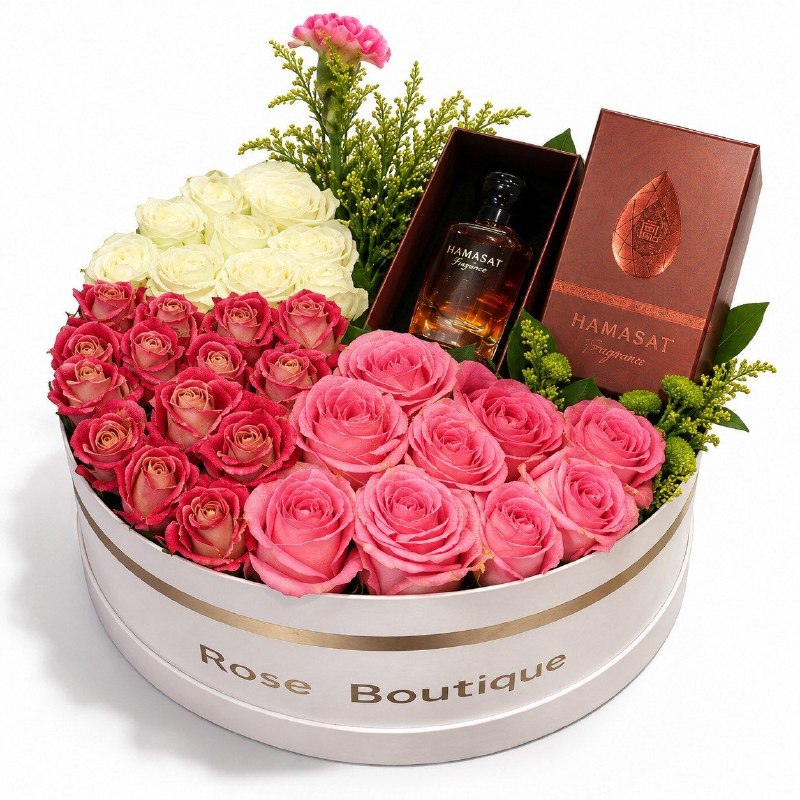 Hamasat Luxury Round Flower Box