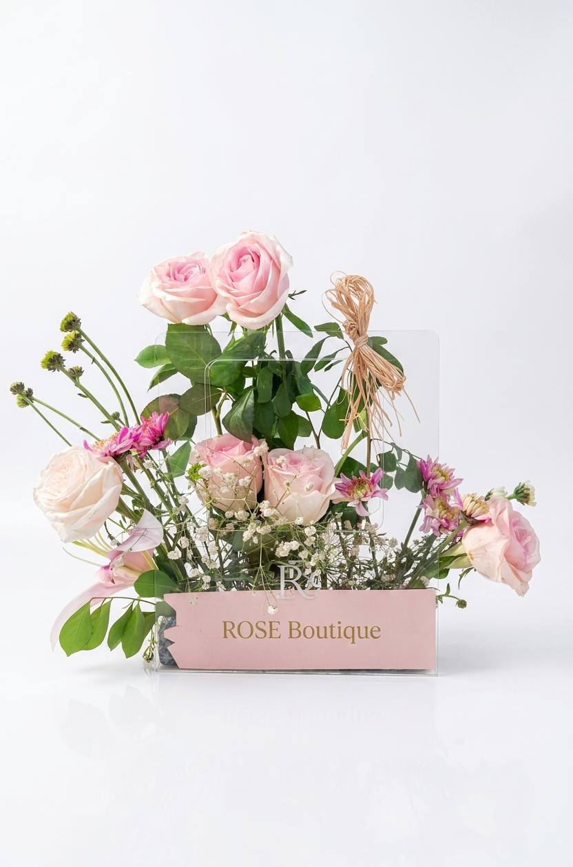 Pink Bloom Acrylic Bag