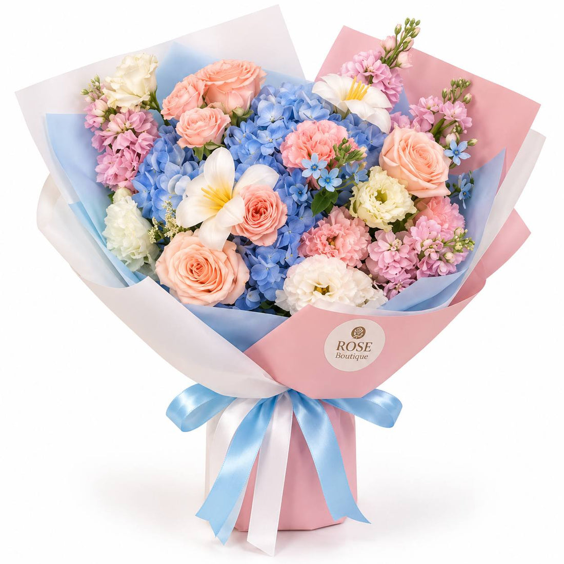 Pink Rose Hand Bouquet