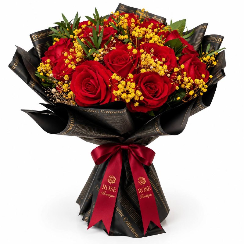 Red Rose Artificial Hand Bouquet