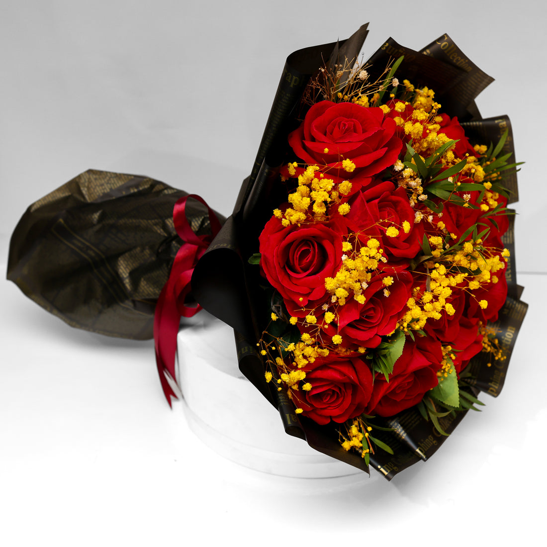 Red rose hand-tied bouquet